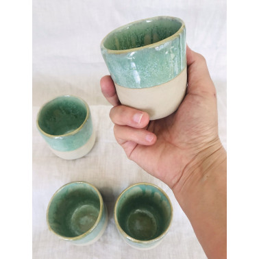 Keramik Becher Türkis